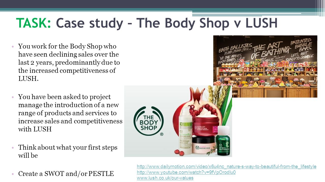 Marketing analysis of the body shop
